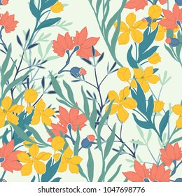 Abstract elegance pattern with floral background.
