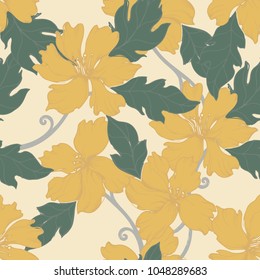 Abstract elegance pattern with floral background.