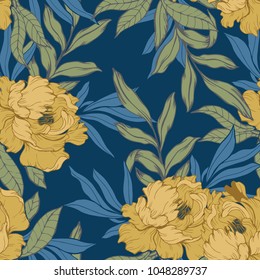 Abstract elegance pattern with floral background.