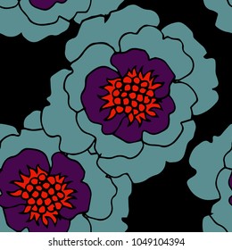 Abstract elegance pattern with floral background.
