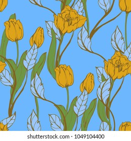 Abstract elegance pattern with floral background.
