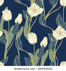 Abstract elegance pattern with floral background.
