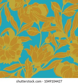 Abstract elegance pattern with floral background.
