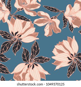 Abstract elegance pattern with floral background.
