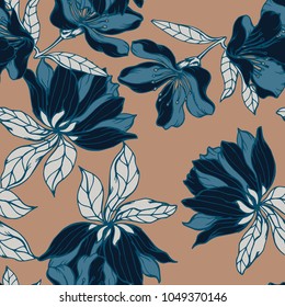 Abstract elegance pattern with floral background.
