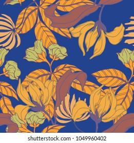 Abstract elegance pattern with floral background.
