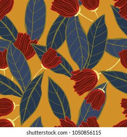 Abstract elegance pattern with floral background.
