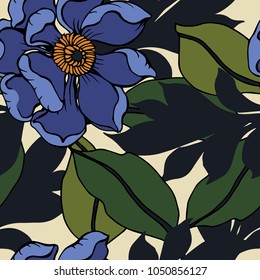 Abstract elegance pattern with floral background.
