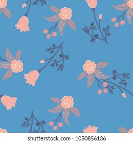 Abstract elegance pattern with floral background.
