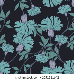 Abstract elegance pattern with floral background.