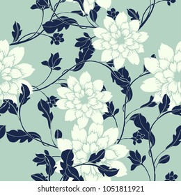 Abstract elegance pattern with floral background.