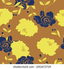 Abstract elegance pattern with floral background.
