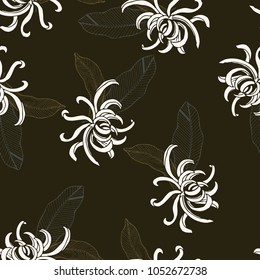 Abstract elegance pattern with floral background.
