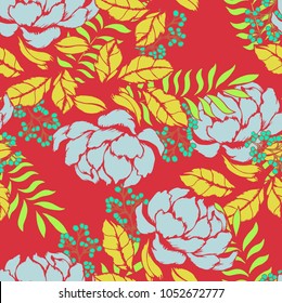 Abstract elegance pattern with floral background.
