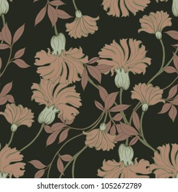 Abstract elegance pattern with floral background.
