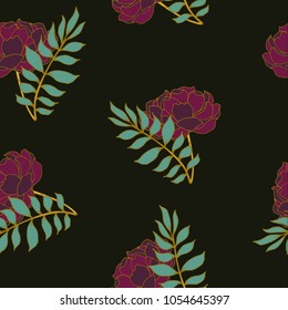 Abstract elegance pattern with floral background.
