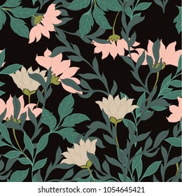 Abstract elegance pattern with floral background.
