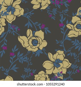 Abstract elegance pattern with floral background.
