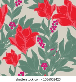 Abstract elegance pattern with floral background.
