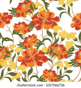 Abstract elegance pattern with floral background.
