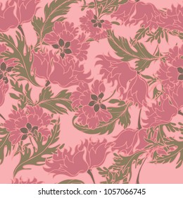 Abstract elegance pattern with floral background.

