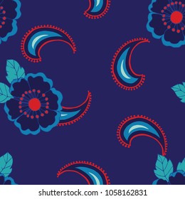 Abstract elegance pattern with floral background.
