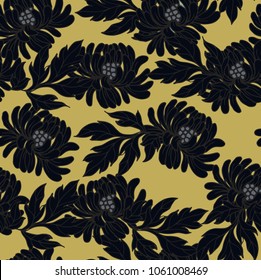 Abstract elegance pattern with floral background.
