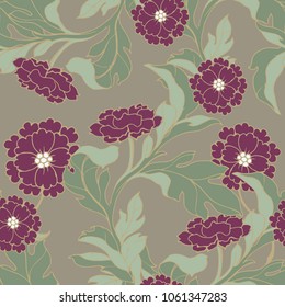 Abstract elegance pattern with floral background.

