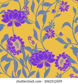 Abstract elegance pattern with floral background.
