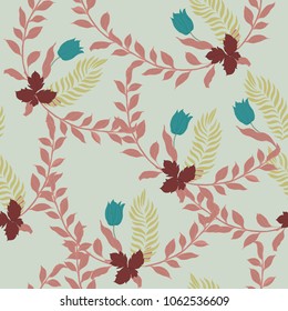 Abstract elegance pattern with floral background.
