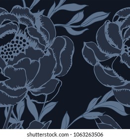 Abstract elegance pattern with floral background.
