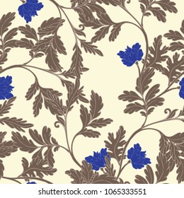 Abstract elegance pattern with floral background.
