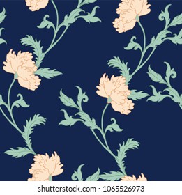 Abstract elegance pattern with floral background.
