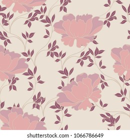 Abstract elegance pattern with floral background.
