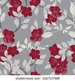 Abstract elegance pattern with floral background.

