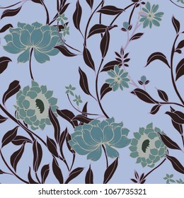 Abstract elegance pattern with floral background.
