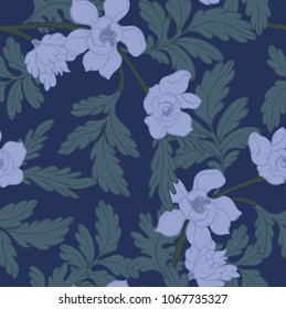 Abstract elegance pattern with floral background.
