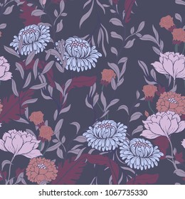 Abstract elegance pattern with floral background.
