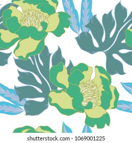 Abstract elegance pattern with floral background.
