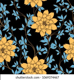 Abstract elegance pattern with floral background.
