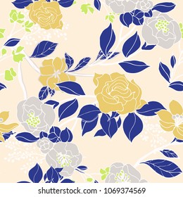 Abstract elegance pattern with floral background.
