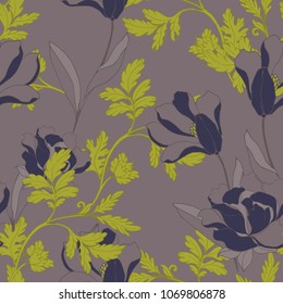 Abstract elegance pattern with floral background.
