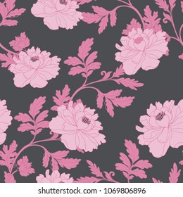 Abstract elegance pattern with floral background.
