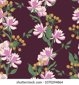 Abstract elegance pattern with floral background.
