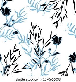 Abstract elegance pattern with floral background.
