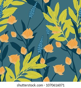 Abstract elegance pattern with floral background.
