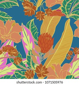Abstract elegance pattern with floral background.
