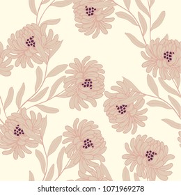Abstract elegance pattern with floral background.
