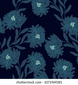 Abstract elegance pattern with floral background.
