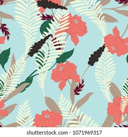 Abstract elegance pattern with floral background.
